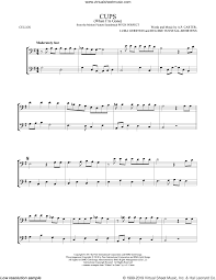 Kendrick Cups When I M Gone From Pitch Perfect Sheet Music For Two Cellos Duet Duets Sheet Music Pitch Perfect Virtual Sheet Music