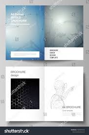 Download The Vector Layout Of Two A4 Format Cover Mockups Design Templates For Bifold Brochure Magazine Flyer Boo Futuristic Background Template Design Mockup Design