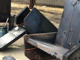 One Board Campfire Chairs Shou Sugi Ban In 2020 Outdoor Chairs Diy Shou Sugi Ban Wood Chair Diy