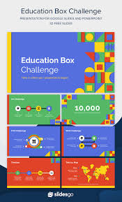 Edit And Download This Education Box Challenge Google Slides Theme And Powerpoint Template It Has A Creative Geo In 2020 Powerpoint Box Challenge Powerpoint Templates