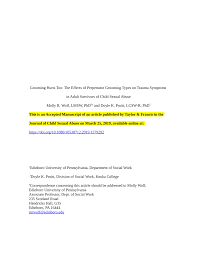 Pdf Grooming Hurts Too The Effects Of Types Of Perpetrator Grooming On Trauma Symptoms In Adult Survivors Of Child Sexual Abuse