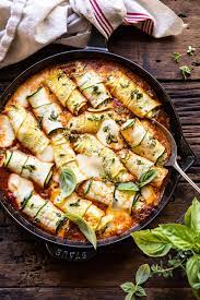Spicy Pesto And Cheese Stuffed Zucchini Involtini Half Baked Harvest Recipe Recipes Vegetarian Recipes Food