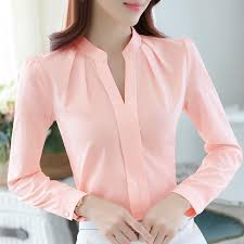Women S Stylish V Neck Chiffon Blouse Chiffon Blouse Long Sleeve Chiffon Blouse Fashion