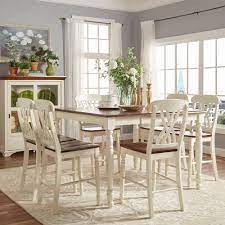 They allow the user to physically separate functions. Weston Home Two Tone 7 Piece Counter Height Dining Set Antique White Walmart Com Walmart Com