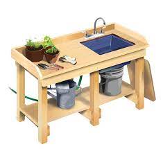 This plan will take you through the process of building the potting bench from start to finish. How To Build A Workbench Gardenbench Diy Mother Earth News Potting Bench With Sink Building A Workbench Garden Work Bench