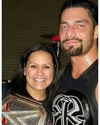 Roman Reigns with his sister Ritza at a Alabama house show