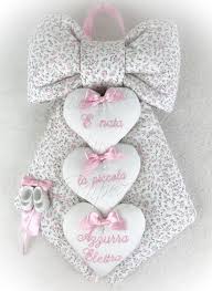Fiocco Nascita Classico Fiorellini Rosa Nascita Fai Da Te Baby Corredino Da Neonato