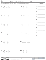 Math fractions fraction addition worksheets convert decimals to fractions quiz add and. Fraction Worksheets Free Distance Learning Worksheets And More Commoncoresheets