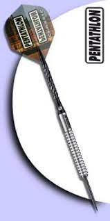 We stock thousands of darts from every brand plus a full stock of dart supplies parts and accessories for every player from beginner to pro. Pentathlon Classic 90 Tungsten Wolfram Steel Tip Darts 19 Gramm Steel Darts Pentathlon Darter S Best Ihr Dart Equipmentshop