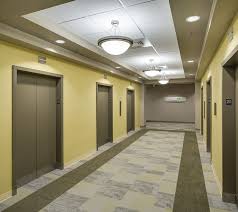 The Two Patterns Within Milliken S Sound And Fury Collection Gesture And Intensity Are Combined To Create Added Di Workplace Design Landmark Buildings Design