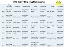 6 month baby food chart indian food chart for 6 months old