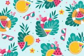 Summer Pattern For Zoom Cute Wallpaper Backgrounds Vector Free Summer Patterns