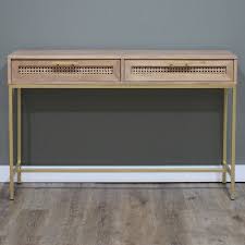 Coastal rattan console table with drawer price: Lilo Rattan Console Table Temple Webster