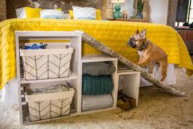 A great solution for small dogs and older dogs who need a little help reaching their favorite spots is a set of stairs sized just for them from petsmart. Diy Dog Ramp For The Bed Hgtv