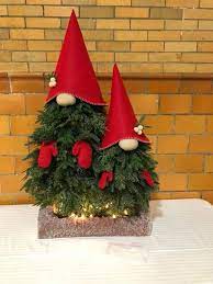 Gnome Trees With Lights Diy Christmas Lights Felt Christmas Tree Outdoor Christmas Decorations