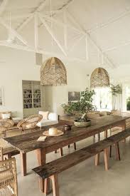 Magali Pascal S French Caribbean Inspired Home In Bali In 2020 Dining Table With Bench Timber Dining Table Long Dining Table