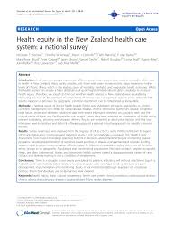Pdf Health Equity In The New Zealand Health Care System A National Survey