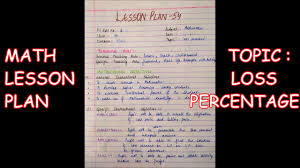 Filter math reference (printed or electronic). Maths Lesson Plan Class 8 Loss Percentage With Reference Material Youtube