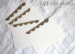 Snowman cards to make with glitter. Weekend Diy Glitter Note Cards The Stripe