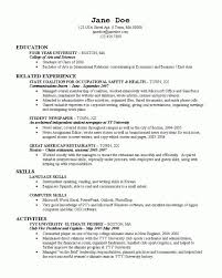 resume examples for recent college