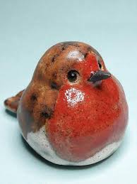 Robin Ceramic Robin Weihnachtsdekoration Weihnachtsrotkehlchen Gartenschmuck Gartenschmuck Weihnachtsdekoration Tontauben