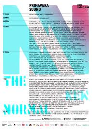 Next year they'll mark their 20th birthday with pavement headlining, and a. La Line Up Definitiva Del Primavera Sound 2019