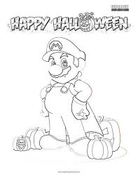 Mario is the famous italian plumber from the game super mario. Halloween Mario Coloring Page Super Fun Coloring