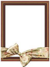 brown classic transparent png frame with cream bow cream bows clip art freebies frame