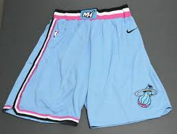 Visit espn to view the miami heat team roster for the current season. City Edition Miami Heat Basketball Shorts Genaht Himmel Blau Ebay