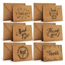Check spelling or type a new query. Thank You Cards Of Ohuhu 36 Pack Brown Kraft Paper 6 Design Of Assorted Thank U