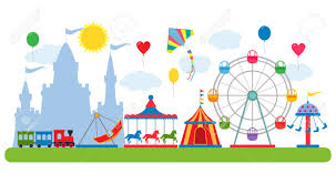 Feria de juegos mecanicos vectores en stock clipart me. Parque De Atracciones En Estilo Plano Del Vector El Concepto De Feria Y Diversion Ilustraciones Vectoriales Clip Art Vectorizado Libre De Derechos Image 71759461