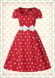Eine stylishe auswahl an lässigen & eleganten kleidern in schwarz, rot, grün & mehr. Dolly Dotty 50er Jahre Rockabilly Punkte Kleid Claudia Rot Weiss