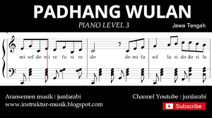 Notasi Balok Padhang Wulan Piano Tingkat 3 Lagu Daerah Jawa Tengah Instrumentalia Youtube