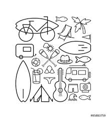 Pictosurf02 Photo Libre De Droits Sur La Banque D Images Fotolia Com Image 85883759 Dessin Plage Logo De Surf Dessin Surf