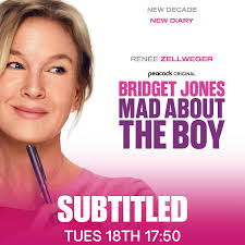 Join us for a special subtitled screening of Bridget Jones: Mad About the  Boy this Tuesday, 18th at 17:50! 💖 Laugh, love, and live through Bridget's  latest adventure