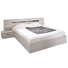 Matelas et sommier vendus séparément. Lit 140 Avec Chevet Integre Maison Sur Rue Du Commerce