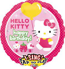Original happy birthday song with barbie. Folienballon Happy Birthday Hello Kitty Singender Ballon