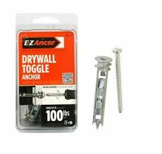 Most drywall anchors have the dimensions clearly labeled on the packaging. Other Fasteners Hardware New E Z Ancor Drywall Toggle Anchor 10 Pack Holds Up To 100 Lbs 25220 Chrome Sdinterfaithdisastercouncil