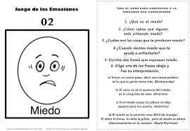 Juego De Las Emociones 2 Frases Miedo Educacao Emocional E Terapia Por Meio De Contos