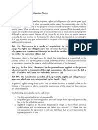 Tolentino Notes On Succession Pdf Business Law Notes Tolentino