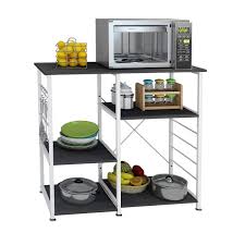 It has an enclosed cabinet space which provides compact kitchen. Dlandhome Microwave Cart Stand 35 4 Inches Kitchen Baker S Rack Utility Storage Shelf Microwave Stand 3 Tierx3 Tier For Spice Rack Organizer Workstation Shelf 171 B Black 1 Pack Buy Online In Sri Lanka At Desertcart Lk