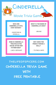 You can get in on the action too and play parents vs kids! Cinderella Trivia Quiz Free Printable The Life Of Spicers