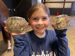 Holliday Elementary student Charlotte LeSueur won reserve championship  halter horse, grand champion pleasure horse, 1st in horsemanship, 2nd in  barrel racing, 1st in showmanship and 3rd in pole bending at the Wichita