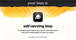 For example, when an individual gets a promotion at work, he or she will explain this by citing an internal cause, such as his or her ability or diligence. Your Bias Is Self Serving Bias
