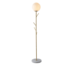 Made by gbh natureart, for more info? Brass Tree Branch Gold Floor Lamp With Glass Shade