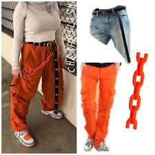 Black And Orange Cargo Pants December 27 2017 Instagram Post Black Web Belt Urban Outfitters 22 00 Welded Orange Chain Lowes 3 34 Summer Outfits Fashion Normal Clothes