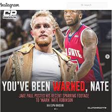 Youtube boxing returns tonight and this time it's jake paul vs nate robinson on the undercard for mike tyson's bout against roy jones jr. Jake Paul Posts Video Warning To Nate Robinson Ahead Of Fight