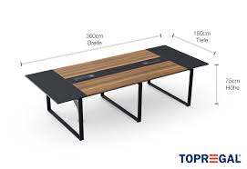 Anja360i Conference Table With Induction Charging Station In Grey Hazel For 12 14 People Topregal