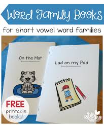 Free Printable Word Family Books For Short Vowels This Reading Mama Word Family Books Phonics Activities Word Families