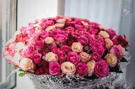 It has been hot and sunny here lately so i have been spending most of my time outdoors. A Huge Bouquet Of Roses In The Interior Stock Photo Picture And Royalty Free Image Image 69613153